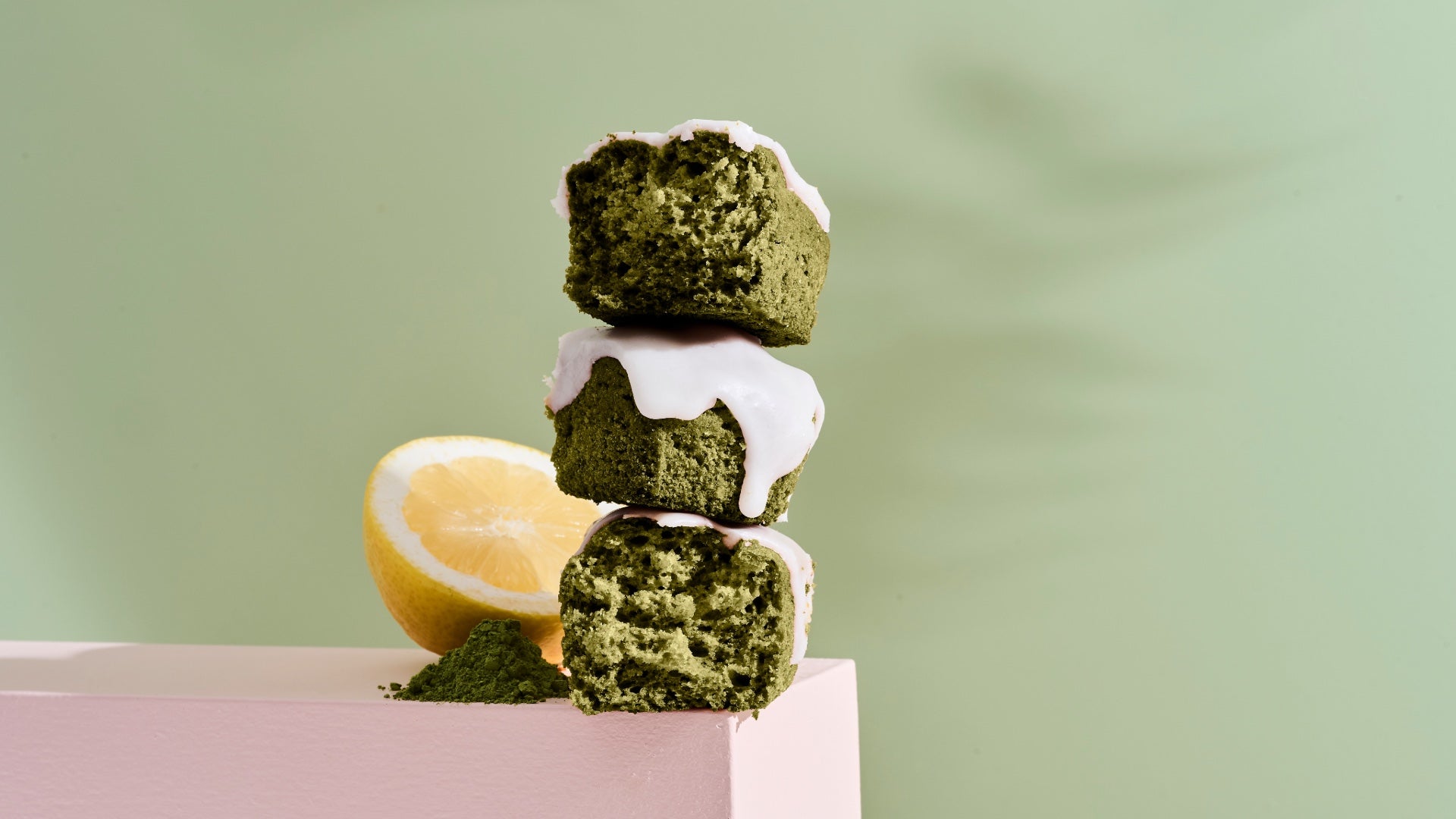 Zitrone-Matcha Kuchen